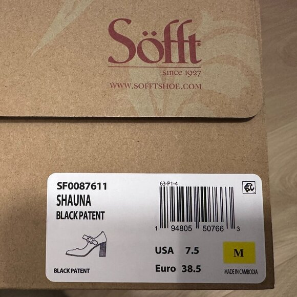 Sofft Shauna Black Patent Leather Heel NWT - Picture 8 of 9
